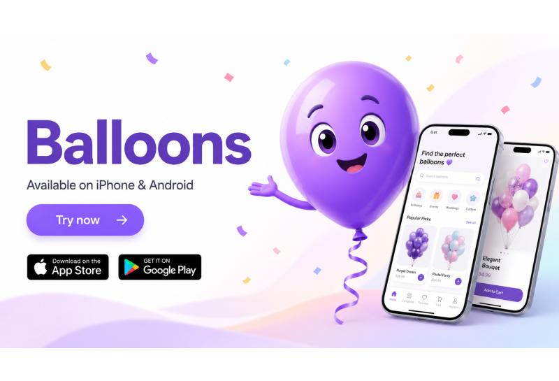 Your balloon store, now in your pocket