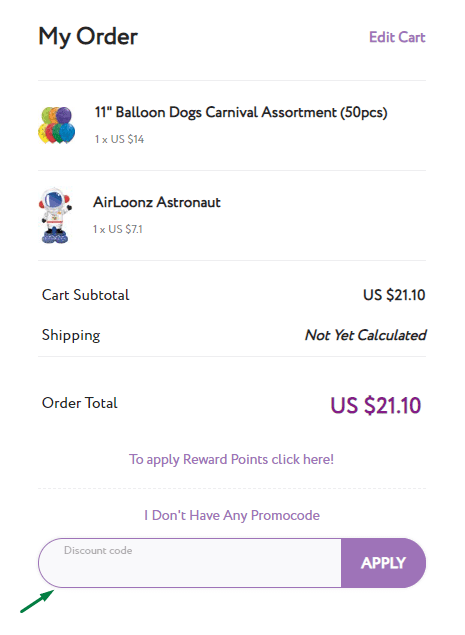 How to use a promo code