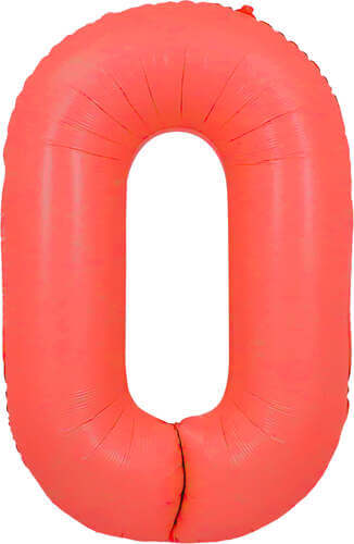 Neon Red Number Balloons