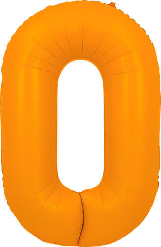 Neon Orange Number Balloons