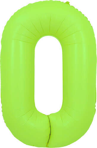 Neon Green Number Balloons