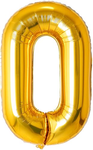 Gold Number Balloons