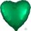 18" Metallic Green Heart (non-packaged) Balloon
