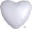 18" Metallic White Heart (non-packaged) Balloon