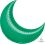 Crescent 26" Green Balloon