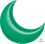 Crescent 35" Green Balloon