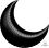Crescent 35" Black Balloon