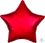 18" Metallic Red Star (non-packaged) Balloon