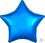 18" Metallic Blue Star (non-packaged) Balloon