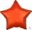 18" Metallic Orange Star Balloon