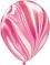 SuperAgate 11" Red and White (100pcs) Balloons