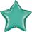 20" Chrome Green Star Balloon