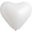 11" Standard Frosty White Heart (50pcs) Everts Balloons