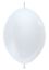 06" Satin White Link-O-Loons (50pcs) Sempertex Balloons