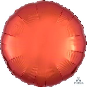 18" Metallic Orange Circle Balloon