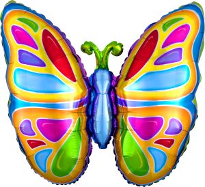SuperShape Bright Butterfly Balloon
