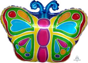 18" Shape Bright Butterfly Balloon