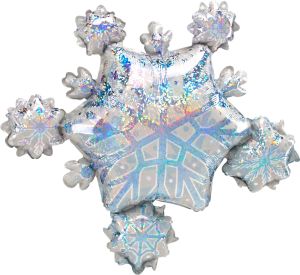 SuperShape Prismatic Snowflake Cluster Balloon