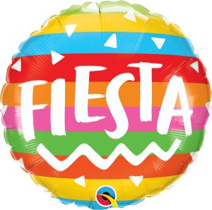 18" Fiesta Rainbow Stripes Balloon