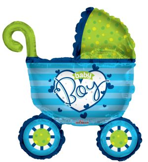 CI: 14" Baby Boy Stroller Balloon
