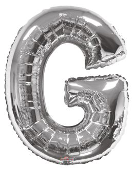 34" Silver Letter G Balloon