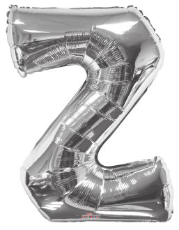 34" Silver Letter Z Balloon