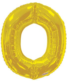 34" Gold Letter O Balloon