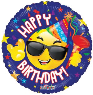 18" Birthday Party Smiley Balloon