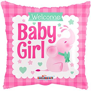 18" Baby Girl Little Elephant Balloon
