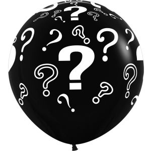36" Questions Marks Black (2pcs) Balloons