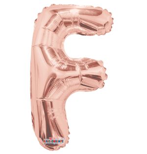 14" Rose Gold Letter F Balloon