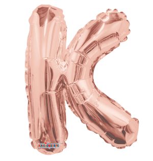 14" Rose Gold Letter K Balloon