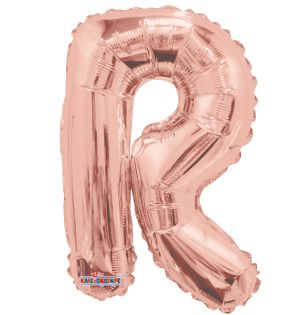 14" Rose Gold Letter R Balloon