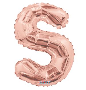 14" Rose Gold Letter S Balloon
