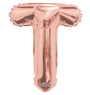 14" Rose Gold Letter T Balloon