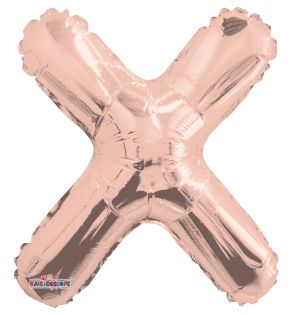 14" Rose Gold Letter X Balloon