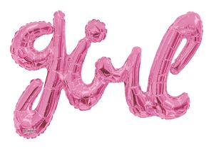 Script Phrase Girl Pink Jumbo Balloon