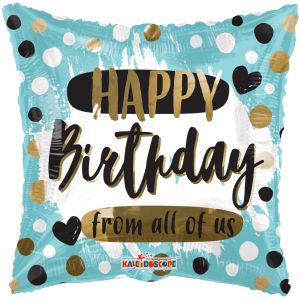 18" Birthday From All Of Us Balloon