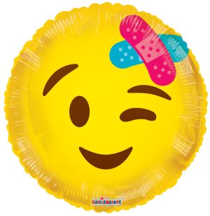 18" Smiley With Bandage Balloon