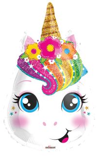 18" Unicorn Face Shape Balloon