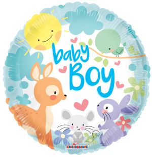 18" Baby Boy Animals Balloon