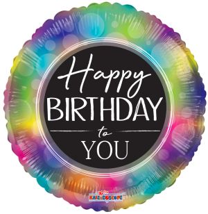 17" Happy Birthday To You Multicolor Balloon
