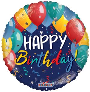 18" Birthday Festive Latex Balloons