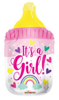 36" Its A Girl Bottle Clear View Balloon