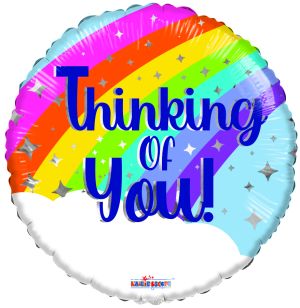 09" Thinking of You Rainbow Balloon