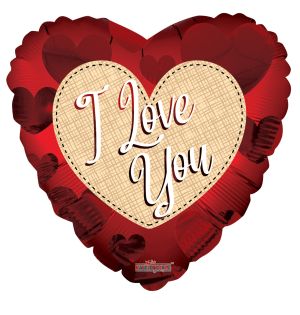 18" I Love You Handmade Heart Balloon