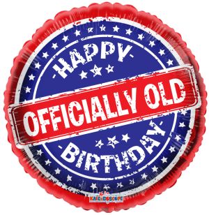 18" Birthday Officially Old Balloon