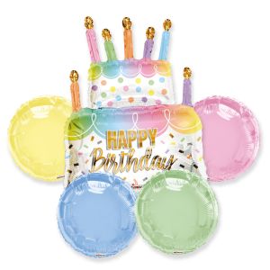 Balloon Bouquet Happy Birthday Cake Macaroon