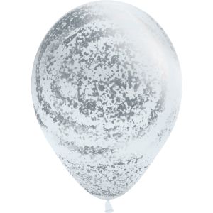 11" Graffiti Silver White (50pcs) Balloons