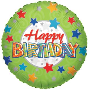 18" Birthday Patterns Balloon
